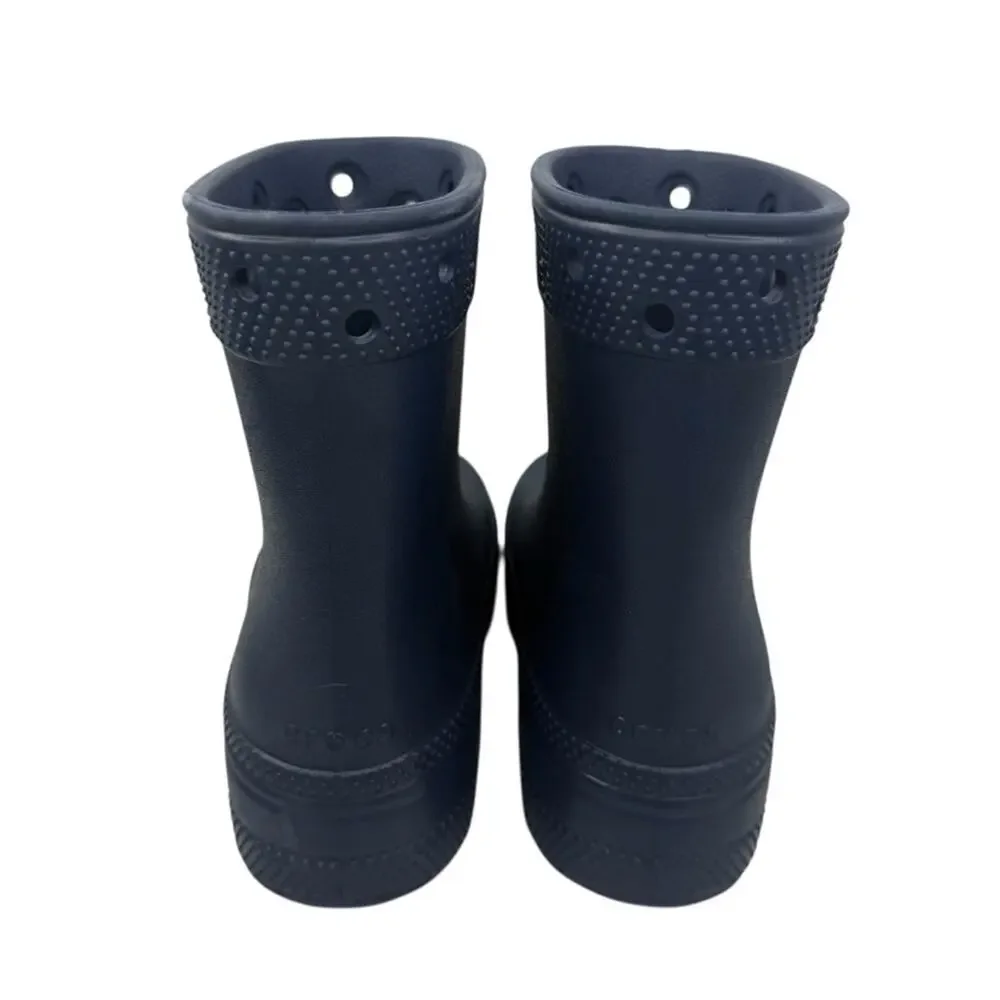 CROCS Classic Unisex Rain Outdoor Rubber Ankle Boots Navy Blue Kids Sz J2